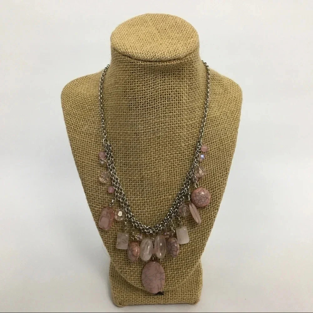 Multicolored Pink Dangle Necklace